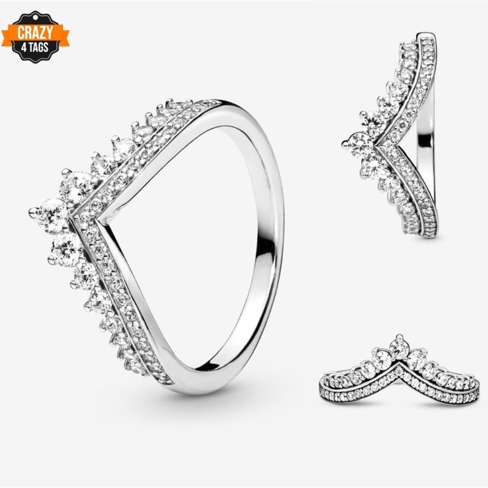 Princess Wishbone Ring Size 8